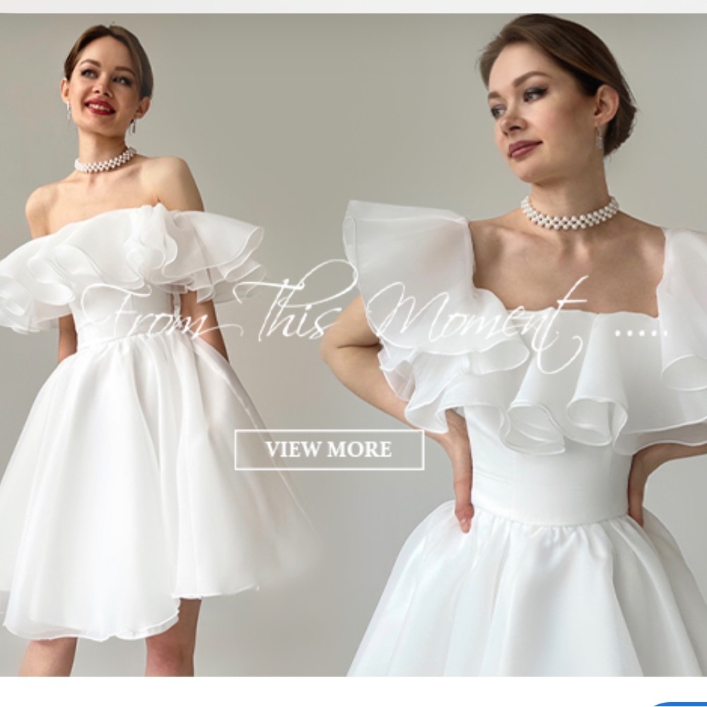 NWT Miss Veil wedding mini dress L